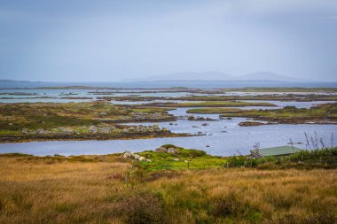 Connemara, Co Galway, İrlanda 'daki güzel manzaralar 
