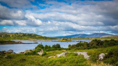 Connemara, Co Galway, İrlanda 'daki güzel manzaralar 