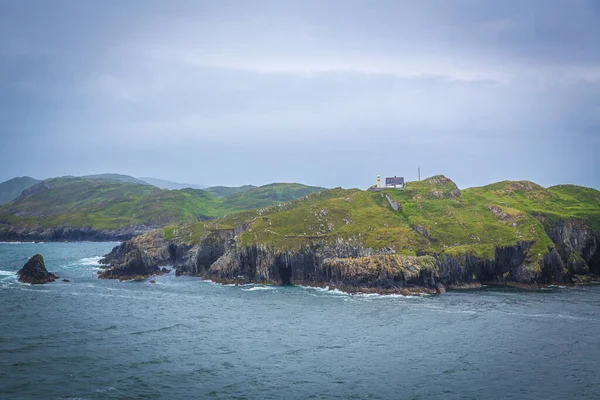 Vista Sherkin Island Desde Faro Blanco Baltimore West Cork Irlanda —  Fotos de Stock