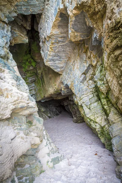 Cavernas Maghera Com Pedras Materiais Interessantes Perto Ardara Donegal Irlanda — Fotografia de Stock