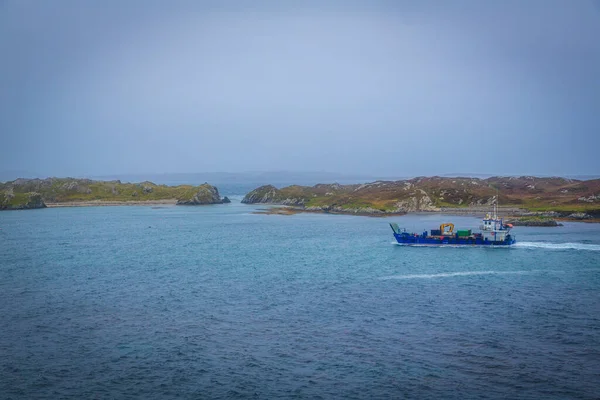Boot Der Nähe Der Insel Inishbofin Grafschaft Galway Irland — Stockfoto