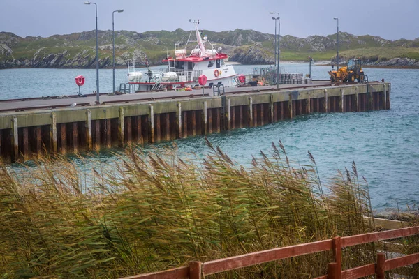 Barche Porto Sull Isola Inishbofin Galway Irlanda — Foto Stock