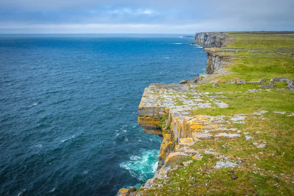 Cliff Dun Aonghasa Inshmore Aran Islands Galway Ireland — стокове фото