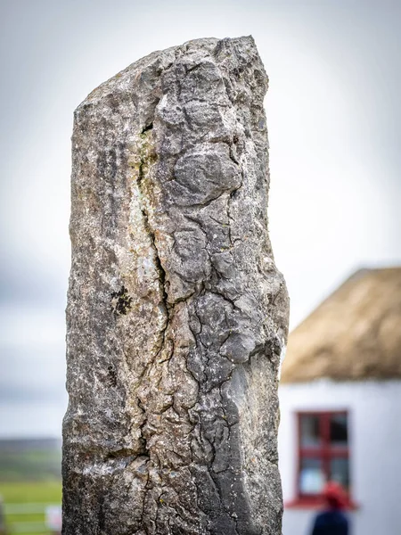 Standing Stone Inishmore Aran Islands Galway Irlanda — Fotografia de Stock