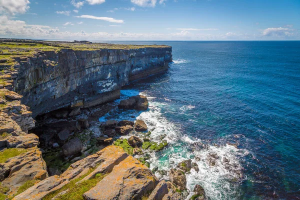 Cliff Dun Aonghasa Inshmore Islas Aran Galway Irlanda — Foto de Stock