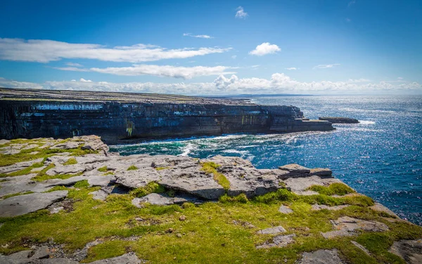 Cliff Dun Aonghasa Inshmore Aran Islands Galway Ireland — стокове фото