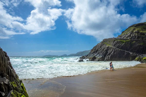 Bellissimo Posto Coumeenoole Beach Costa Sulla Penisola Dingle Kerry Irlanda — Foto Stock