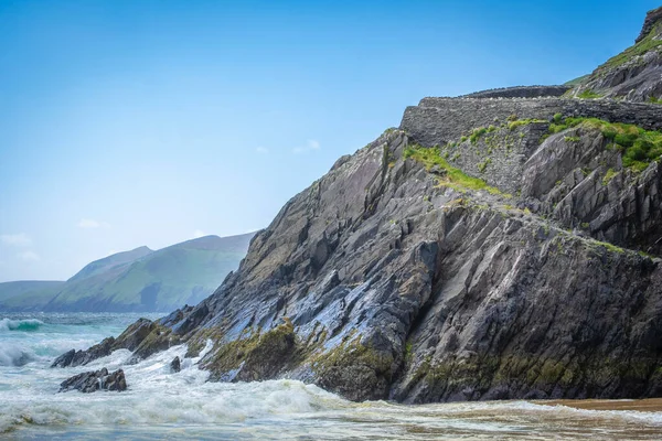 Bellissimo Posto Coumeenoole Beach Costa Sulla Penisola Dingle Kerry Irlanda — Foto Stock