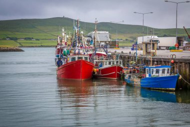 Kuzey Atlantik 'te tekneli liman manzarası 