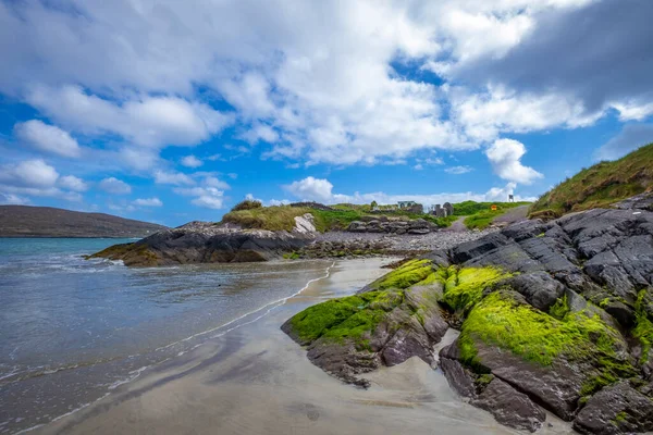 Vecchie Rovine Sull Isola Abbey Sulla Spiaggia Derrynane Presso Anello — Foto Stock