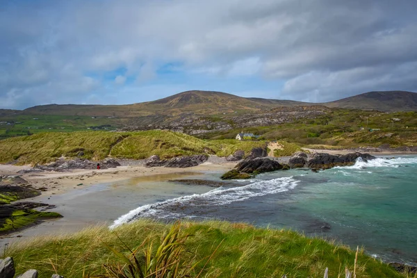 Passeggiata Lungo Derrynane Beach Fino Abbey Island — Foto Stock