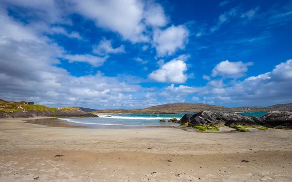 Passeggiata Lungo Derrynane Beach Fino Abbey Island — Foto Stock