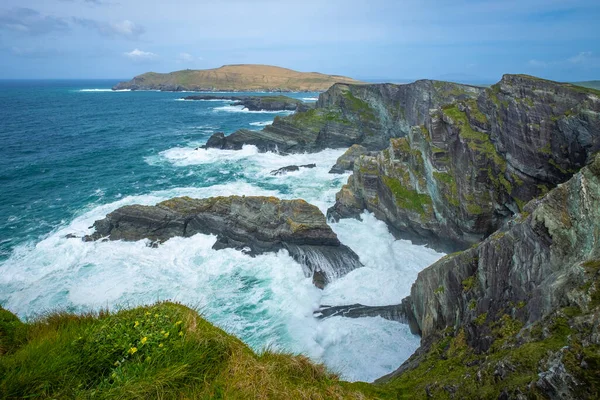 Hermosos Acantilados Oceánicos Kerry Irlanda — Foto de Stock