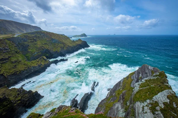 Belle Scogliere Oceaniche Kerry Irlanda — Foto Stock
