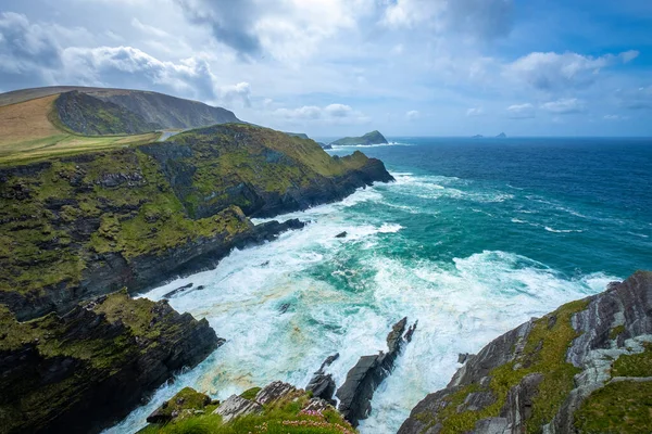 Frumos Oceanic Kerry Cliffs Irlanda — Fotografie, imagine de stoc