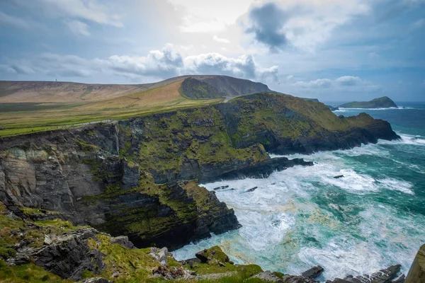 Hermosos Acantilados Oceánicos Kerry Irlanda — Foto de Stock