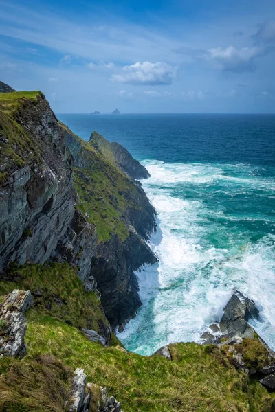 Hermosos Acantilados Oceánicos Kerry Irlanda — Foto de Stock