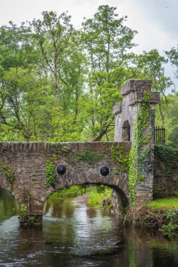 İrlanda 'daki eski tarihi tuğla köprü 