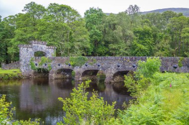 İrlanda 'daki eski tarihi tuğla köprü 