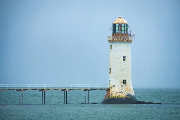 Fyrtornet Mellan Killimer Och Tabert Vid Floden Shannon Irland — Stockfoto