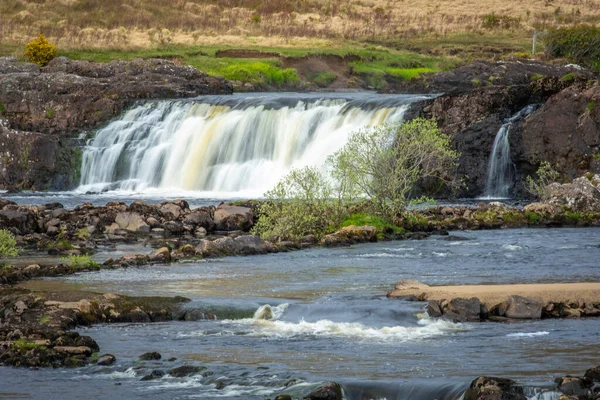 Aasleagh Cachoeira Com Cascatas Final Killary Fjord Mayo Irlanda — Fotografia de Stock