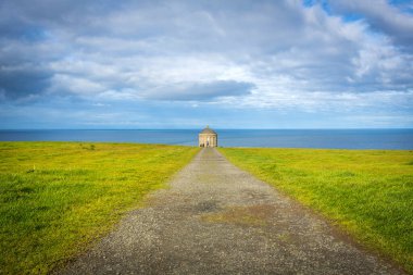 Castlerock 'taki Mussenden Tapınağı, Co Derry, Kuzey İrlanda