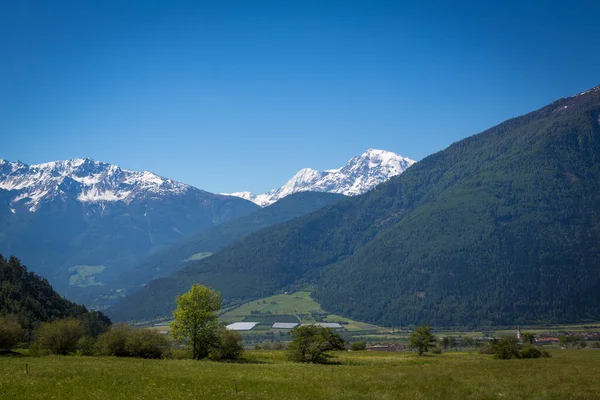 Malser Ebene Después Reschen Tirol Sur Italia —  Fotos de Stock