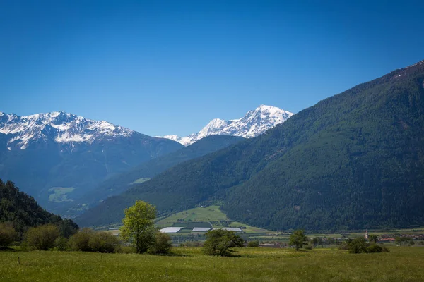 Malser Ebene Reschen South Tyrol Ιταλία — Φωτογραφία Αρχείου