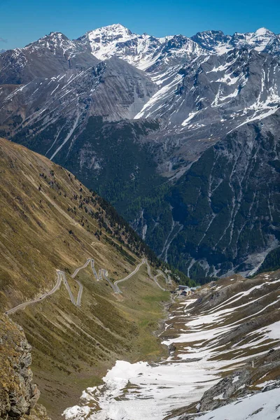 Stilfserjoch Самый Высокий Перевал Европе — стоковое фото