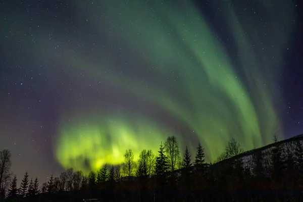 Τοπίο Την Aurora Borealis Πάνω Από Lakselvbukt Βόρεια Νορβηγία — Φωτογραφία Αρχείου