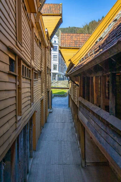 Bryggen Parte Vecchia Bergen — Foto Stock