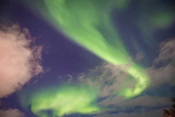 Aurora Borealis Sobre Tromso Noruega Norte — Fotografia de Stock