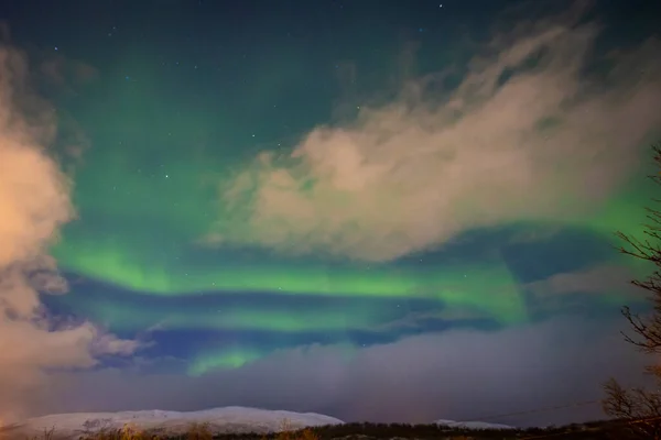 Aurora Borealis Isso North Norway — стоковое фото