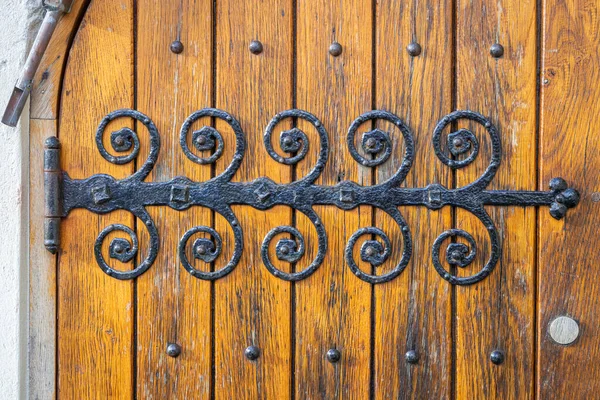 Puerta Iglesia Con Montura Metálica Bergen Noruega — Foto de Stock