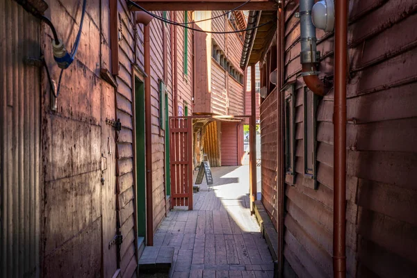 Bryggen Parte Vecchia Bergen — Foto Stock