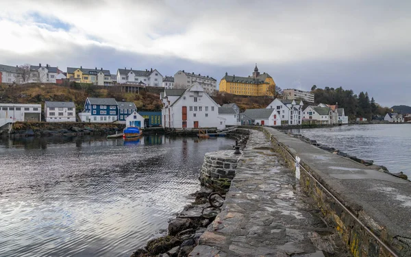 Città Vecchia Alesund Sul Mar Norvegese — Foto Stock