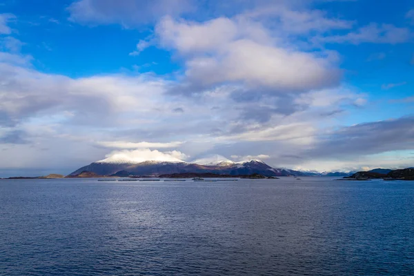 Linda Paisagem Mar Norueguês — Fotografia de Stock