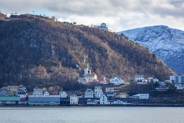 Régi Város Alesund Norvég Tengeren — Stock Fotó