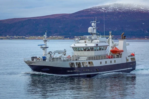 Trawler Boot Zee Bij Noorwegen — Stockfoto