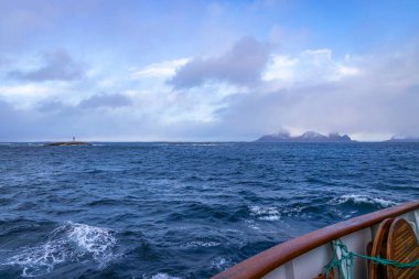 Norveç kıyılarının güzel manzarası