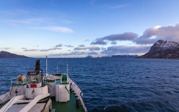 Linda Paisagem Navio Cruzeiro Mar Norueguês — Fotografia de Stock