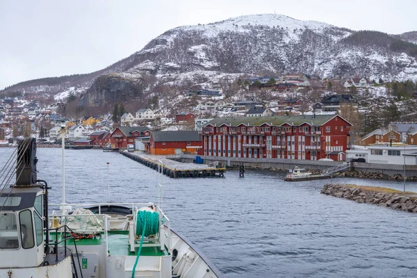 Porto Oernes Mar Norueguês — Fotografia de Stock