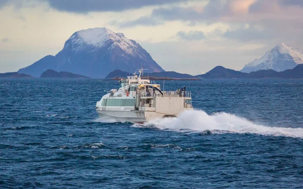 Ferry Coast Line Norwegian Sea — Stock Photo, Image