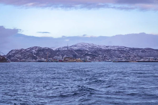 Ingresso Del Porto Navi Bodo Nel Mare Norvegia — Foto Stock