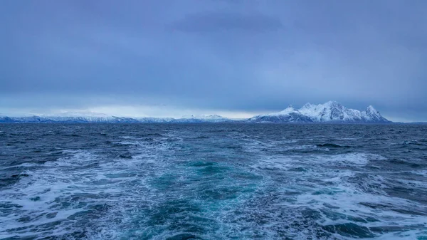 Linda Paisagem Mar Norueguês — Fotografia de Stock