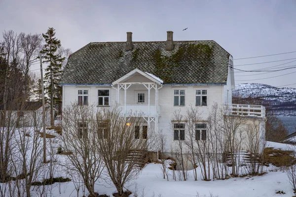 Maisons Long Côte Près Finnsnes Norvège Nord — Photo