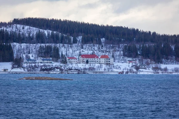 Winterwunderland Gibostad Zwischen Finnsnes Und Tromso — Stockfoto