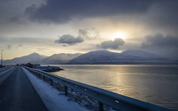 ノルウェー北部のトロムソ近くの風景 — ストック写真