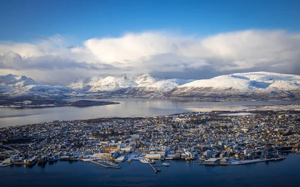 Kilátás Tromso Észak Norvégia — Stock Fotó