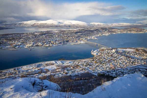 Kilátás Tromso Észak Norvégia — Stock Fotó